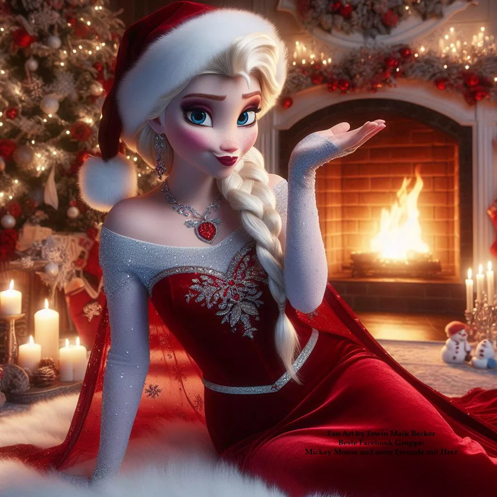 Elsa die schöne Weihnachtsfrau Fan Art Bild 🥰💖😍 Elsa Die Eiskönigin